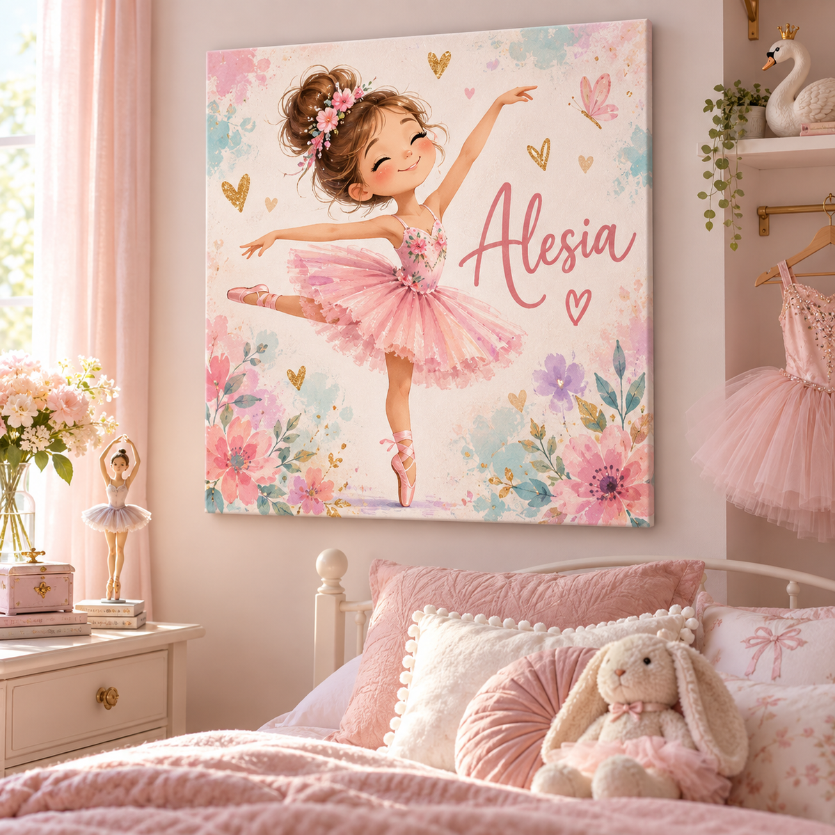 Tablou Canvas Personalizat Balerină cu Nume