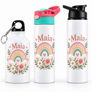 Bidonaș de apă curcubeu boho - trei modele