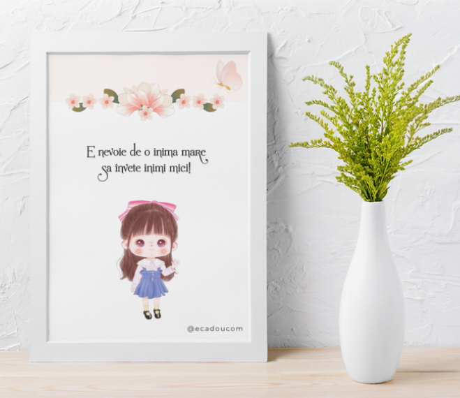 Cadou invatatoare sau profesoare 8 martie - Tablou cu mesaje personalizate