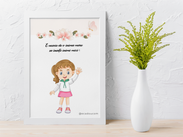 Cadou invatatoare sau profesoare 8 martie - Tablou cu mesaje personalizate T1015_04