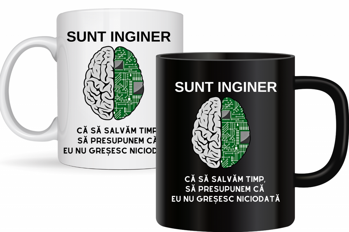 Cana personalizata cu textul Sunt inginer 330ml