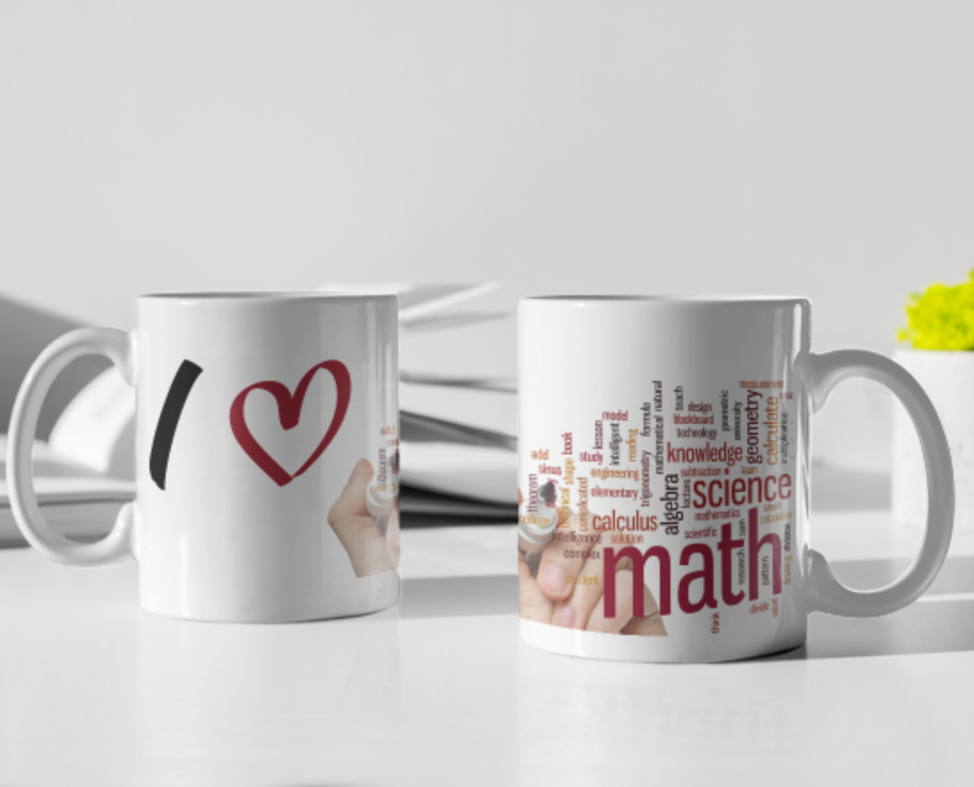 Cană cadou pentru profesori, Iubesc matematica, eCADOU, PRM1001