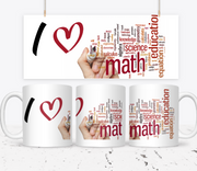 Cană cadou pentru profesori, Iubesc matematica, eCADOU, PRM1001