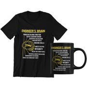 Set cadou personalizat pentru ingineri 330ml Inginer3002 cu tricou si cana
