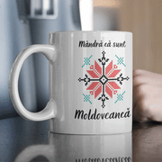 Cană cu motive traditionale romanesti, Mandra ca sunt moldoveanca, eCADOU, CROM1002