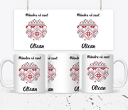 Cană cu motive traditionale romanesti, Mandru ca sunt oltean, eCADOU, CROM1005