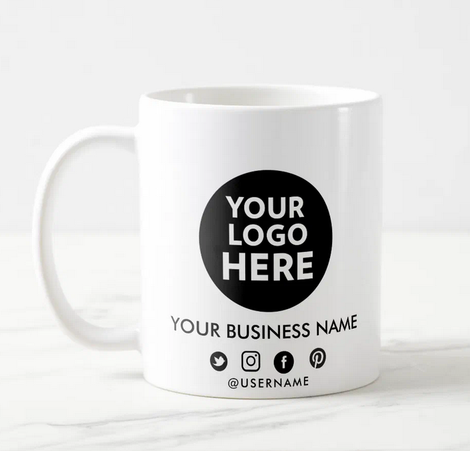 Cana personalizata cu logo  pentru companii printat pe ambele părți LOGO221