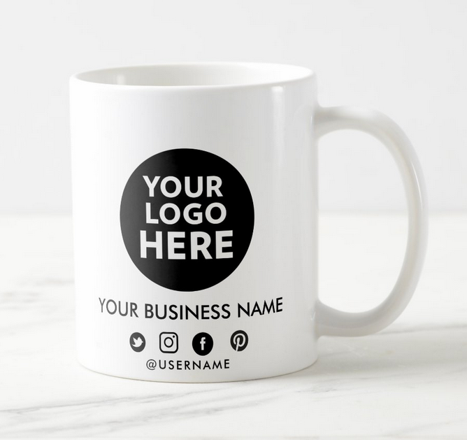 Cana personalizata cu logo  pentru companii printat pe ambele părți LOGO221