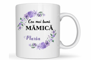 Cana personalizata Cea mai buna mama sau bunica cu poza si text  CPF112_29