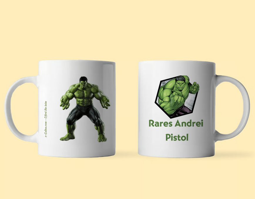 Cană personalizata copii Incredibilul HULK, eCADOU, HULK1001