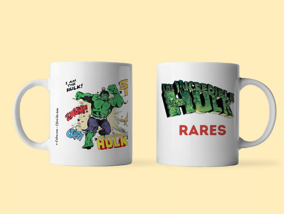 Cană personalizata copii Incredibilul HULK, eCADOU, HULK10009