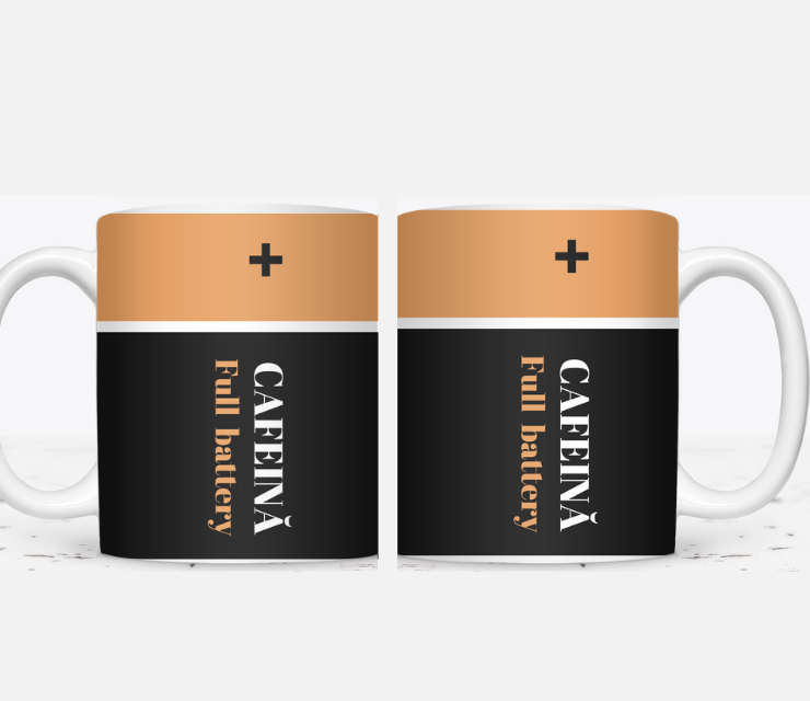Cana personalizata pentru companii printata pe ambele părți Baterie Duracell CP411