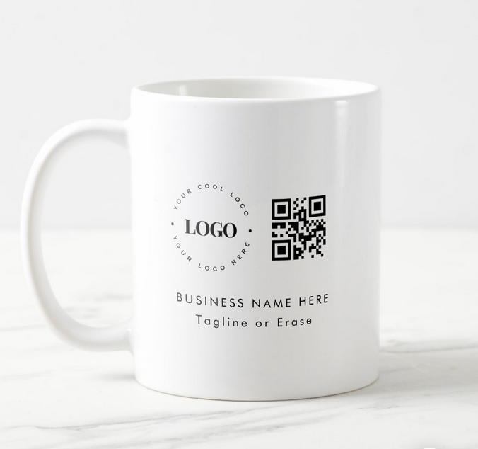 Cana personalizata cu logo  pentru companii printat pe ambele părți LOGO225