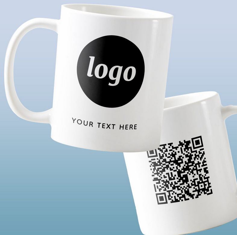 Cana personalizata cu logo  si cod QR pentru companii LOGO226