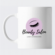 Cana personalizata cu logo  si cod QR pentru Saloane cu Extensii de Gene, Lash Artist  LOGO227