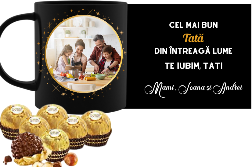 Cana personalizata cu poza si text pentru cel mai bun tata CPF115_14