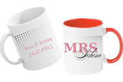 Cana personalizata cu poza si text pentru cuplu Valentines day as Mr&Mrs  CVD1118