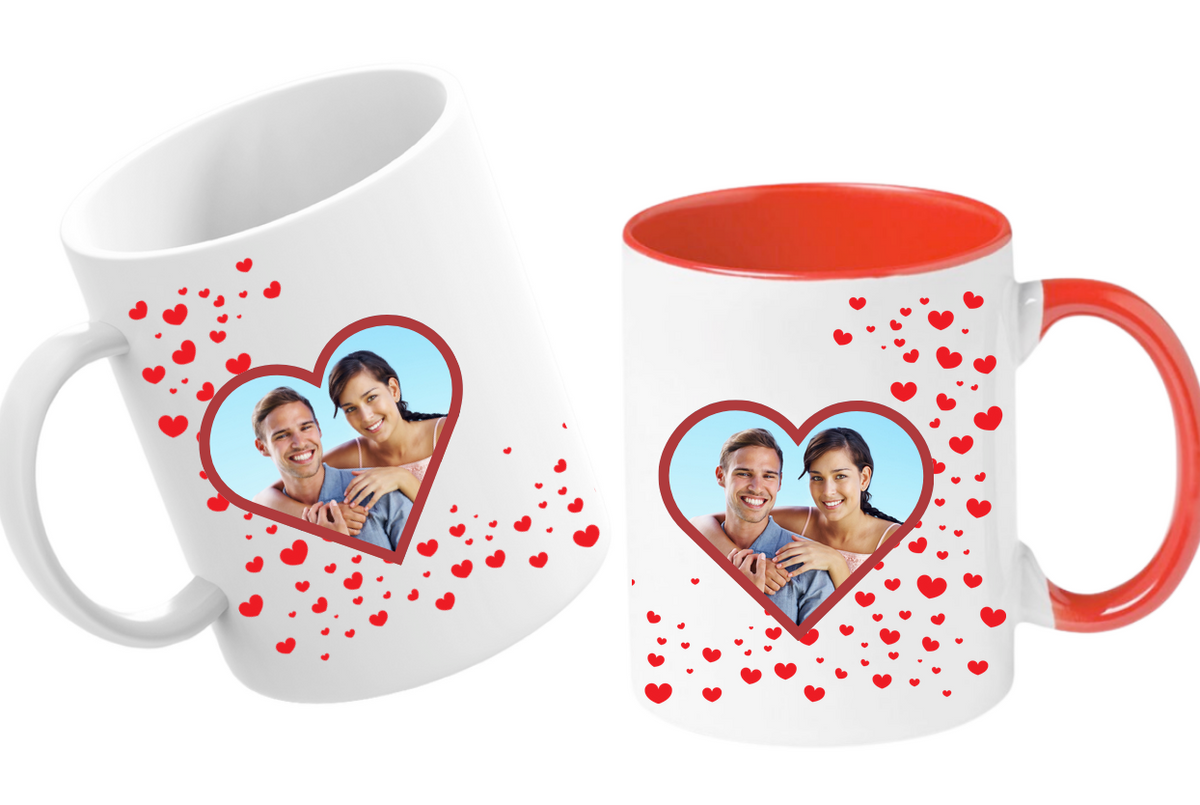 Cana personalizata cu poza si text pentru cuplu Valentines day  CVD1114