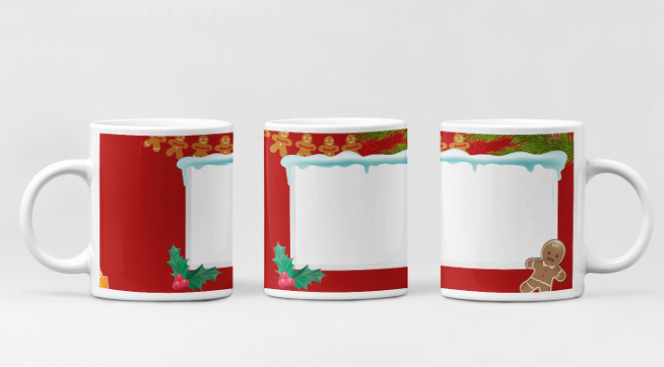 Cană personalizata cu poza ta - model Merry Christmas, tematica de Craciun