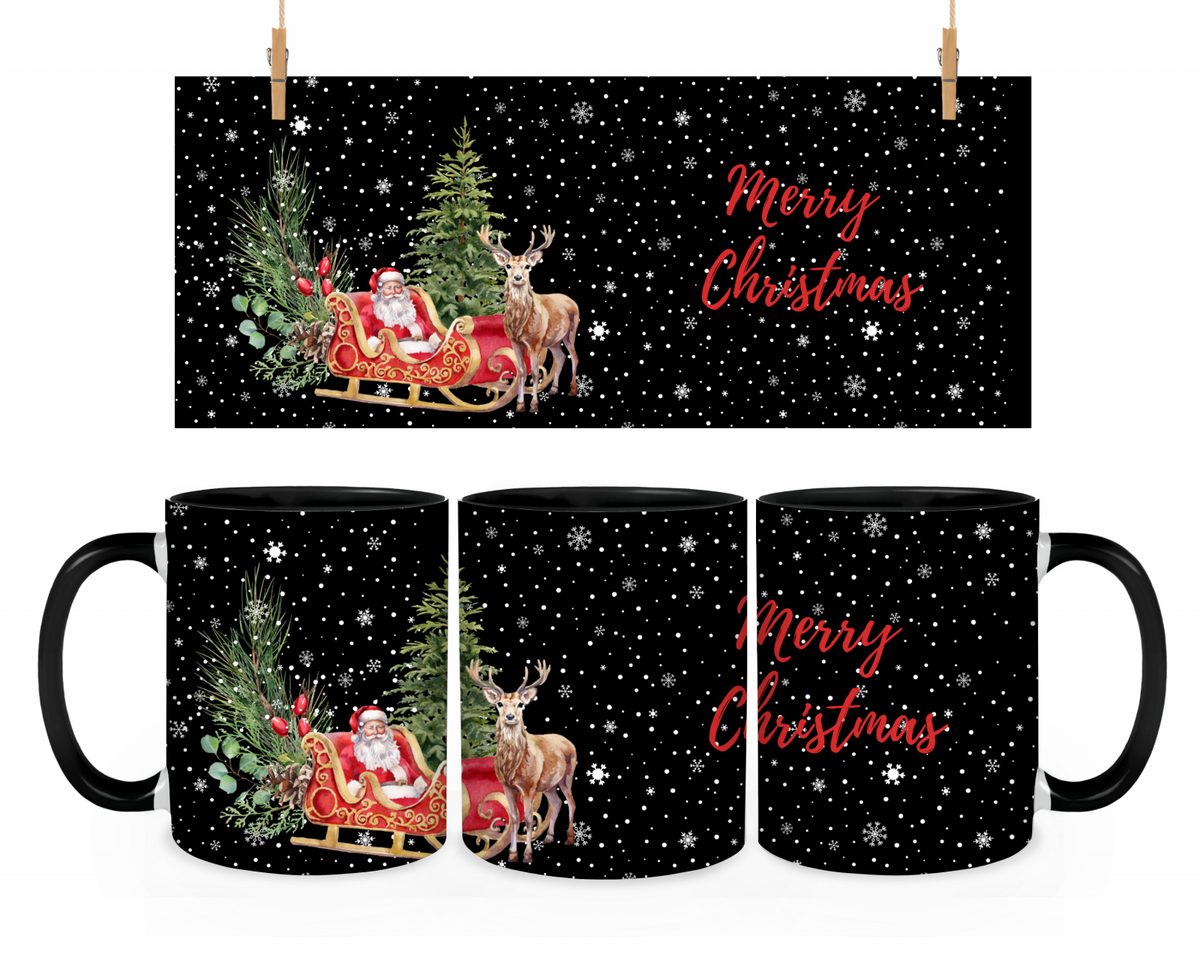 Cană personalizata  model Merry Christmas, tematica de Craciun CNMC1001