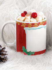 Cană personalizata cu poza ta - model Merry Christmas, tematica de Craciun