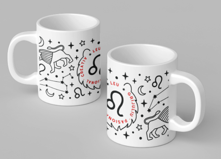 Cana zodiac LEU personalizata cu text poze sau mesaj ZOD115