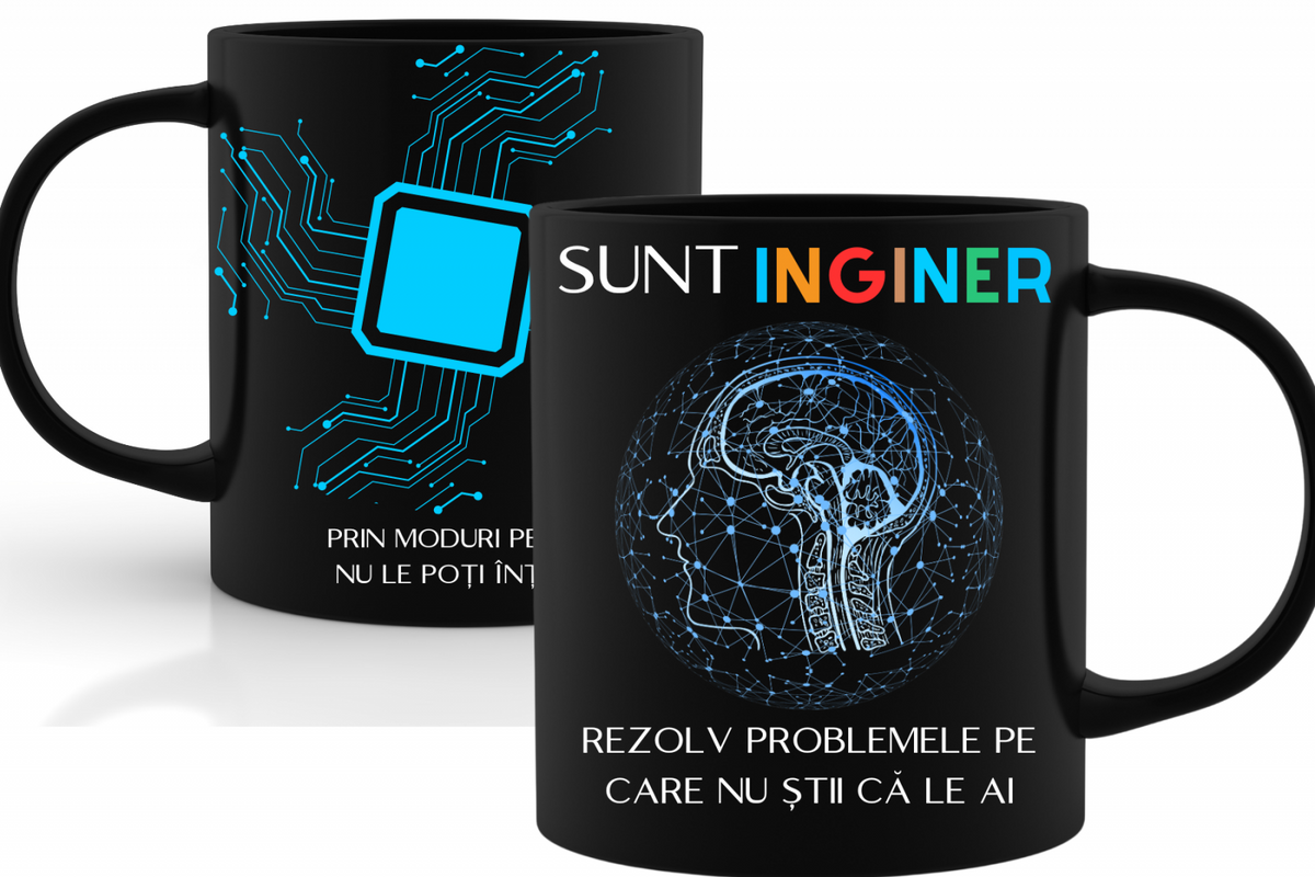 Cana personalizata cu textul Sunt inginer  330ml 3035