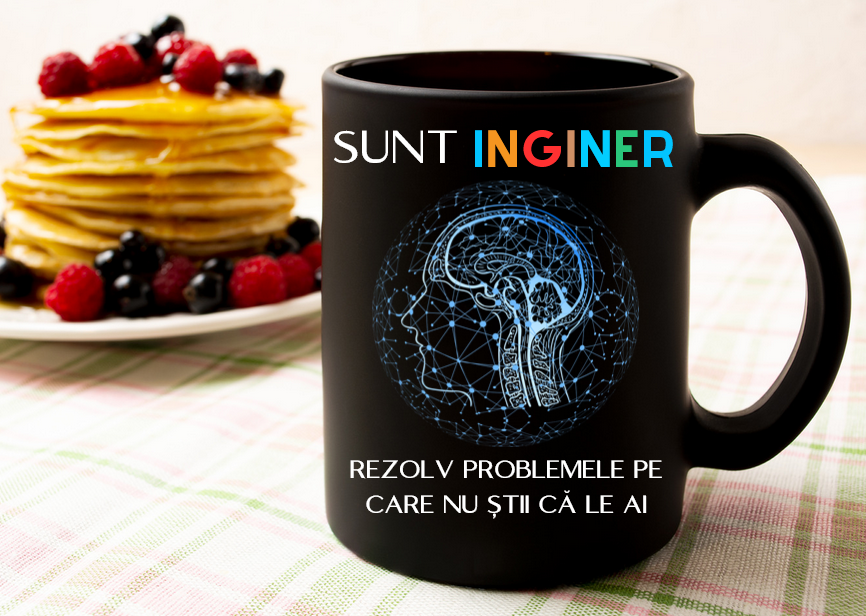 Cana personalizata cu textul Sunt inginer  330ml 3035