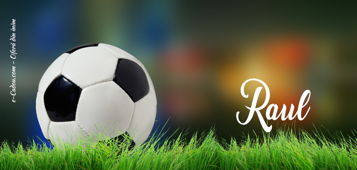 Cană personalizată fotbal cu poză și nume CPF10016, culoare neagra, eCADOU