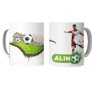 Cană personalizată fotbal cu poză și nume sau text CPF10001