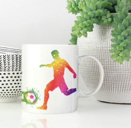 Cană personalizată fotbal cu poză și nume sau text CPF10002