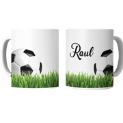 Cană personalizată fotbal cu poză și nume sau text CPF10004