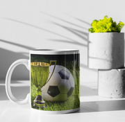 Cană personalizată fotbal cu poză și nume sau text CPF10006