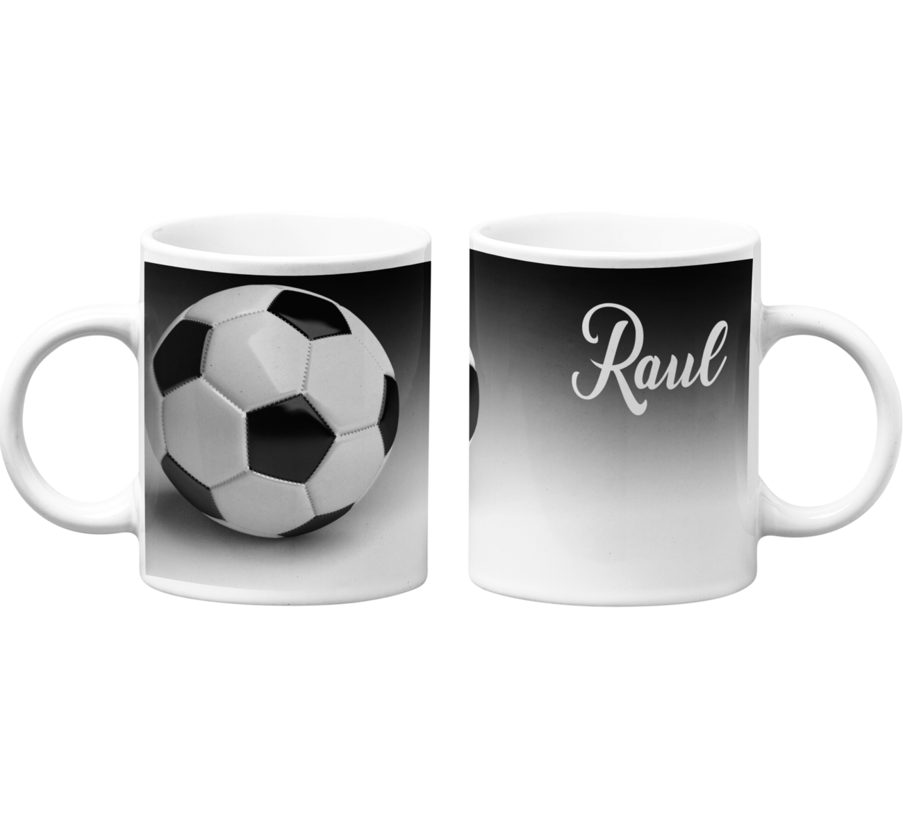 Cană personalizată fotbal cu poză și nume sau text CPF10007