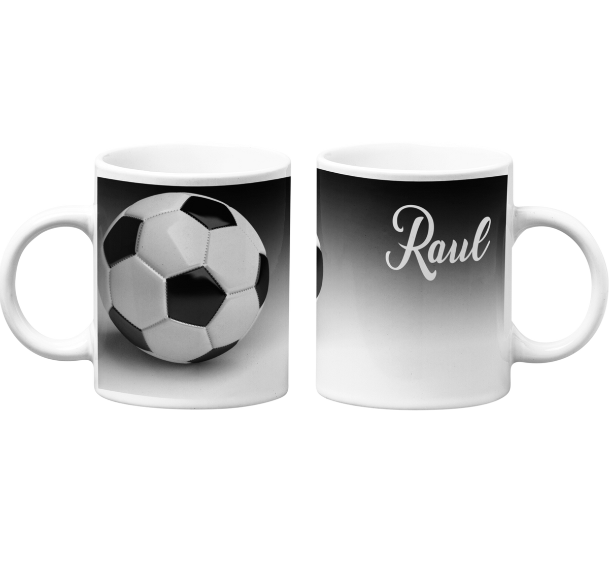 Cană personalizată fotbal cu poză și nume sau text CPF10007