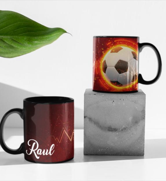 Cană personalizată fotbal cu poză și nume sau text CPF10008