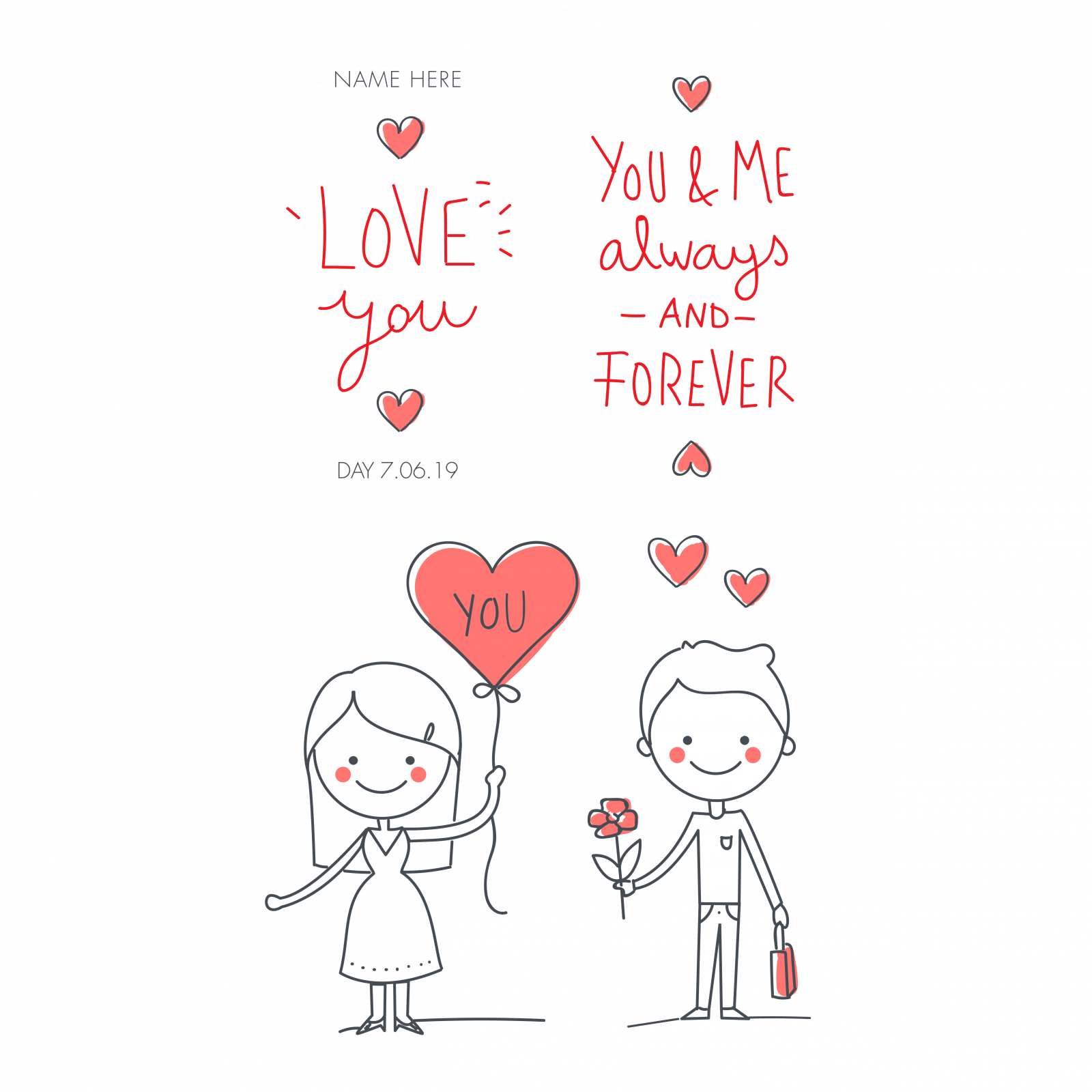 Set 2 cani personalizate pentru cuplu Valentines Day SCC2001 - Copie