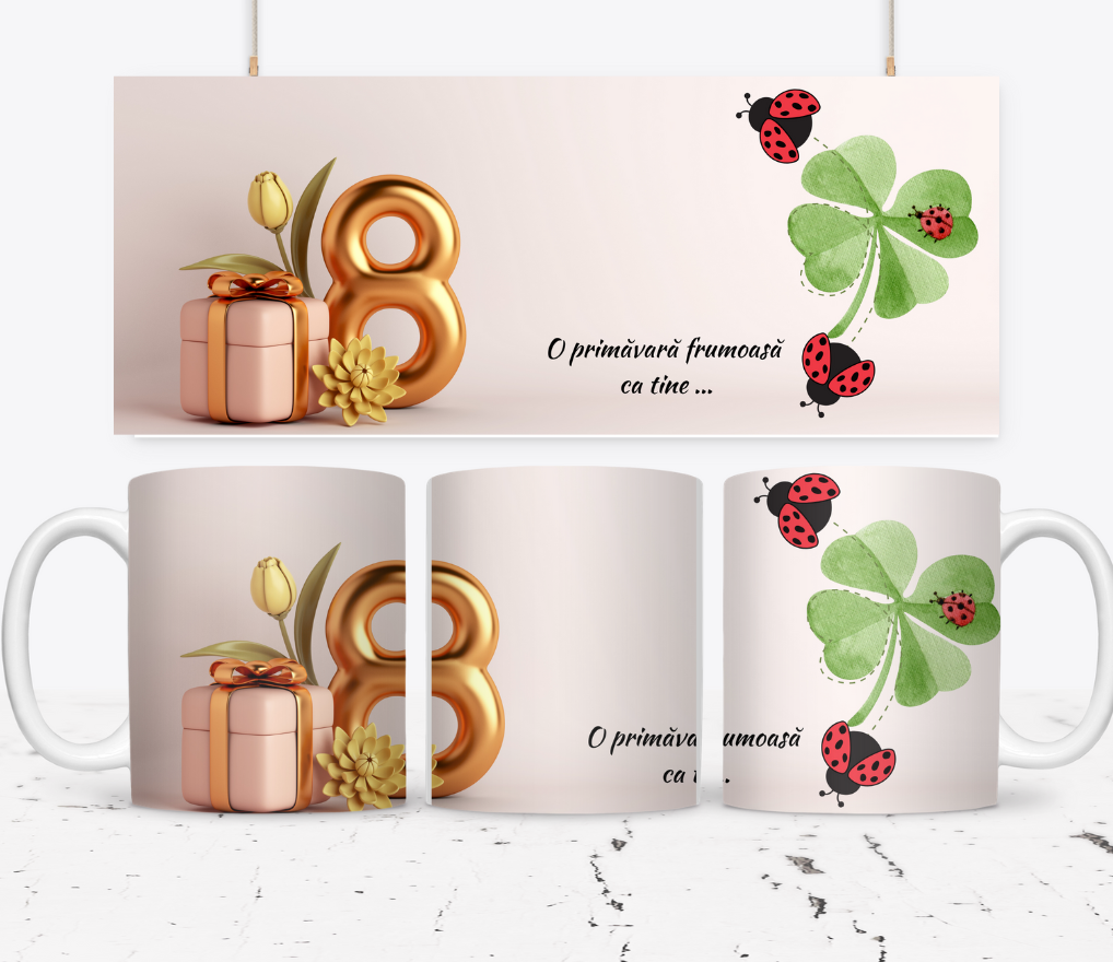Cană personalizată martisor pentru Mama de 8 Martie SFM2026