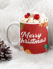 Cană personalizata cu poza ta - model Merry Christmas, tematica de Craciun