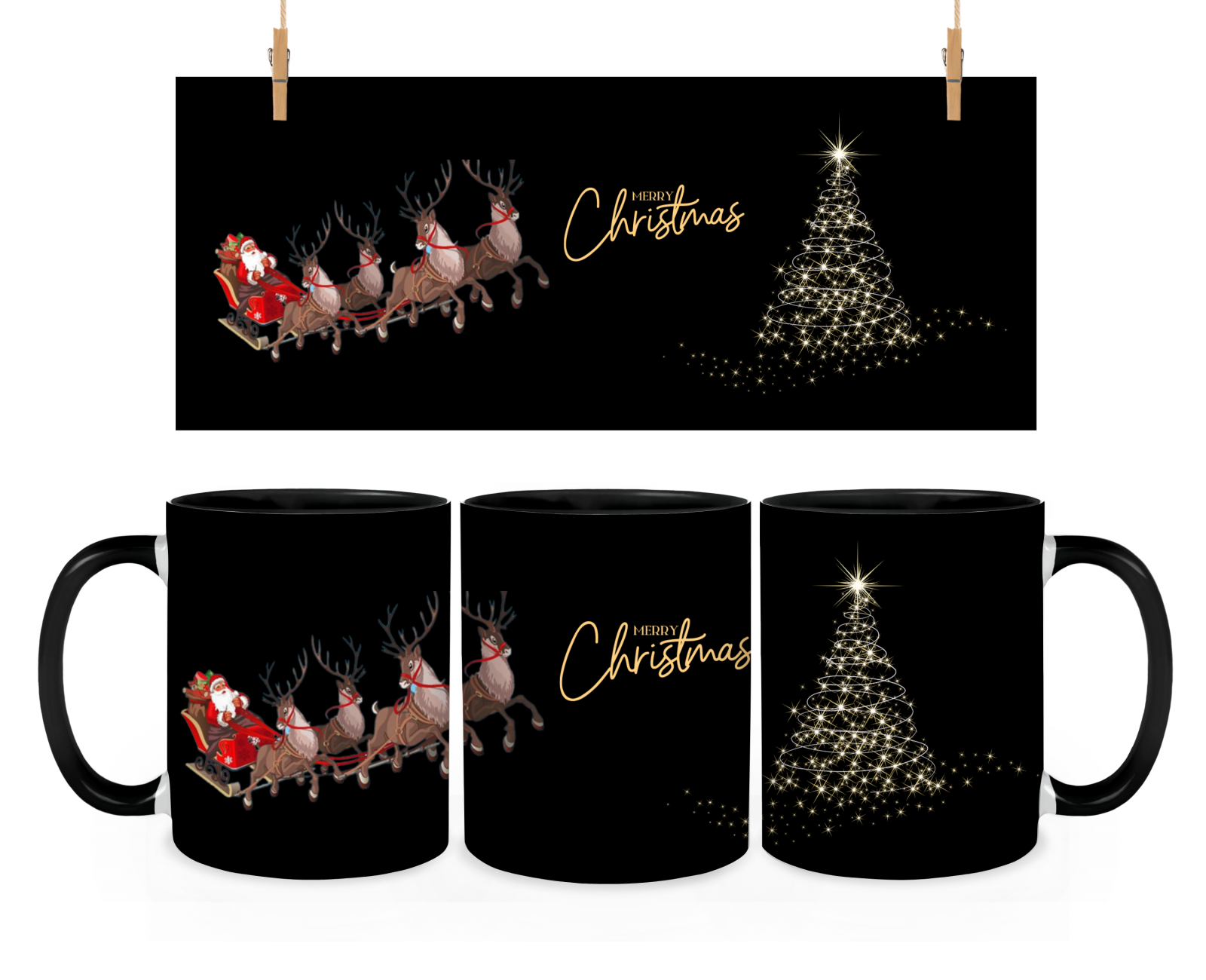 Cană personalizata  model Merry Christmas, tematica de Craciun CNMC1002