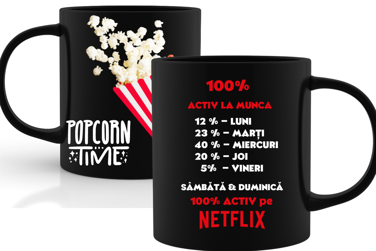 Cana personalizata Netflix Popcorn Time 3040B