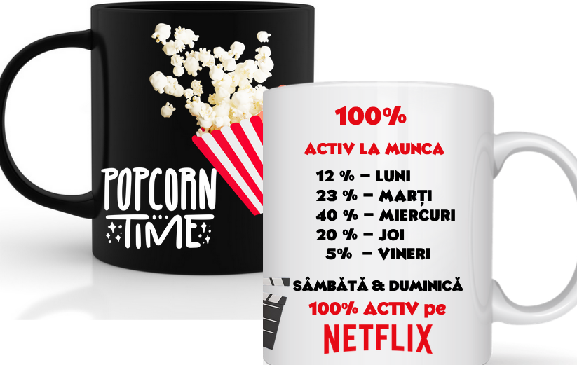 Cana personalizata Netflix Popcorn Time 3040B