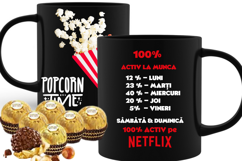 Cana personalizata Netflix Popcorn Time 3040B