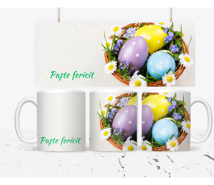 Cana personalizata Paste fericit CPF112_07