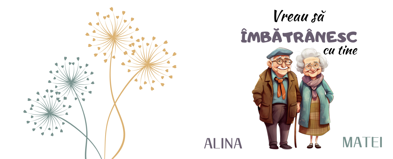 Cana personalizata pentru cuplu Vreau sa imbatranesc cu tine CFB1004