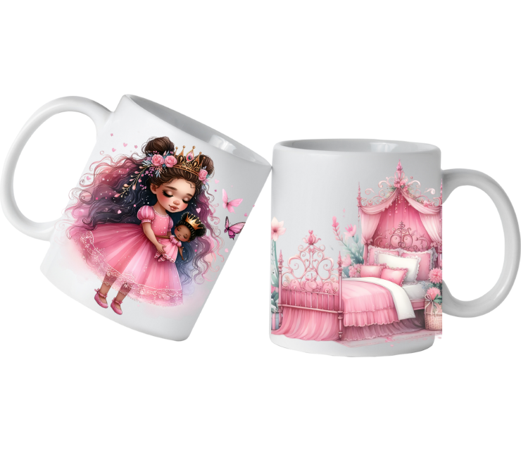 Cană personalizată pentru fetite cu printese  KID1005 Princess