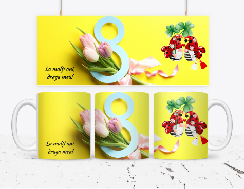 Cană personalizată martisor pentru Mama de 8 Martie SFM2020