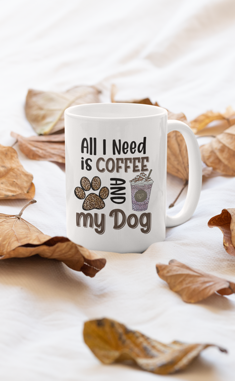 Cană personalizată pentru iubitorii de catei All i need is coffe and my dog