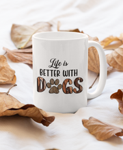 Cană personalizată pentru iubitorii de catei Life is better with dog