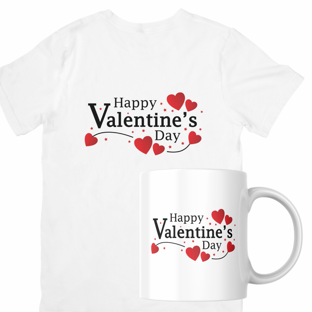 Set cana si tricou personalizate pentru ziua indragostitilor Valentines Day SVD3001